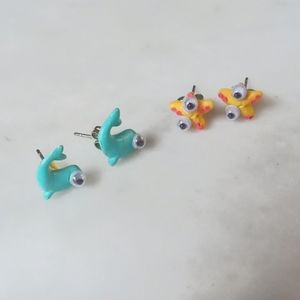Tiny sea animal earring bundle